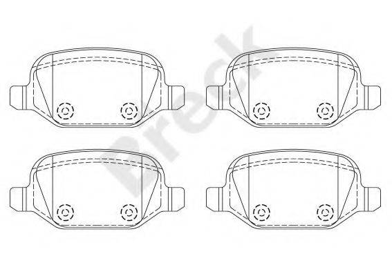 BRECK 235170070400 Комплект гальмівних колодок, дискове гальмо