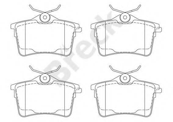 BRECK 247650070400 Комплект гальмівних колодок, дискове гальмо