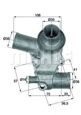 MAHLE ORIGINAL TI6180D Термостат, охолоджуюча рідина