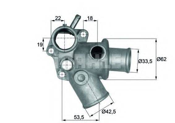 MAHLE ORIGINAL TI6682D Термостат, охолоджуюча рідина