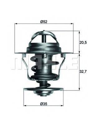 MAHLE ORIGINAL TX1288D Термостат, охолоджуюча рідина