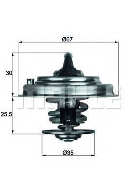 MAHLE ORIGINAL TX3482D Термостат, охолоджуюча рідина