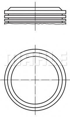 MAHLE ORIGINAL 0395300 Поршень