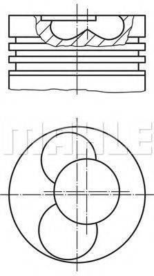 MAHLE ORIGINAL 0308800 Поршень