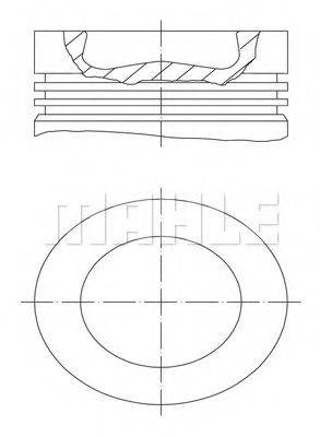 MAHLE ORIGINAL 0039800 Поршень