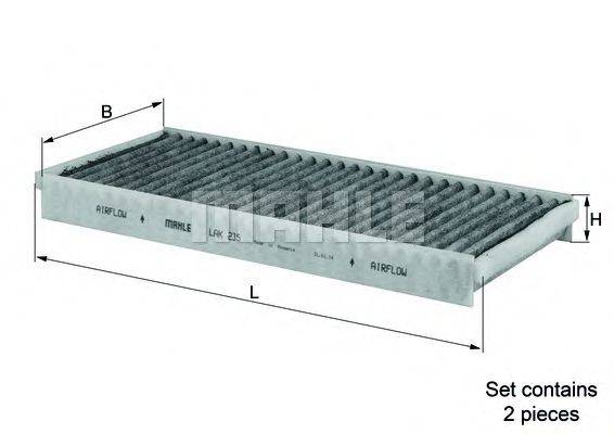 MAHLE ORIGINAL LAK235S Фільтр, повітря у внутрішньому просторі