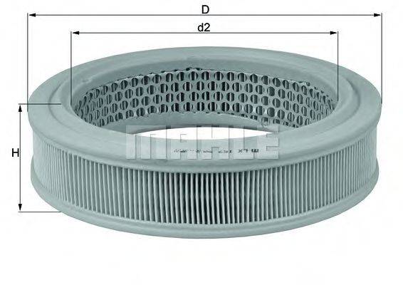 MAHLE ORIGINAL LX157 Повітряний фільтр