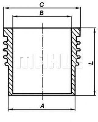 MAHLE ORIGINAL 004WR17 Гільза циліндра