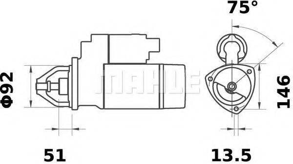 MAHLE ORIGINAL MS463 Стартер