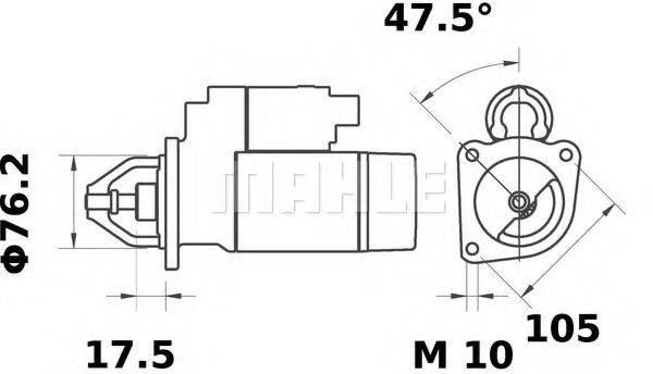 MAHLE ORIGINAL MS378 Стартер