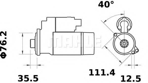 MAHLE ORIGINAL MS381 Стартер