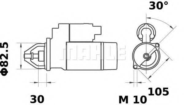 MAHLE ORIGINAL MS123 Стартер