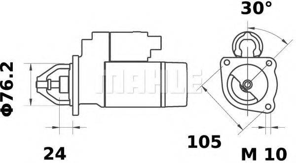 MAHLE ORIGINAL MS55 Стартер