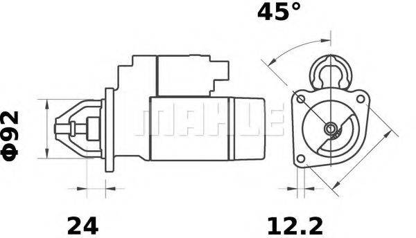 MAHLE ORIGINAL MS12 Стартер