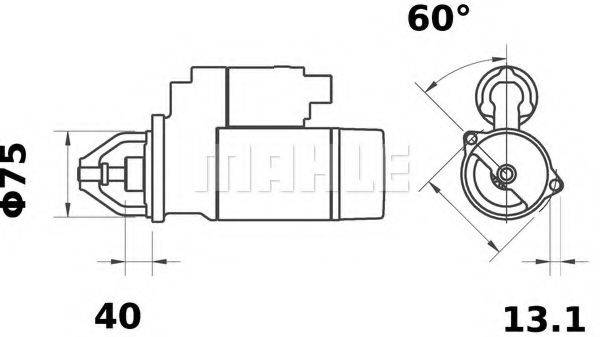 MAHLE ORIGINAL MS16 Стартер