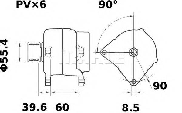 MAHLE ORIGINAL MG576 Генератор