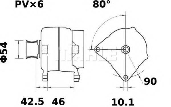 MAHLE ORIGINAL MG551 Генератор