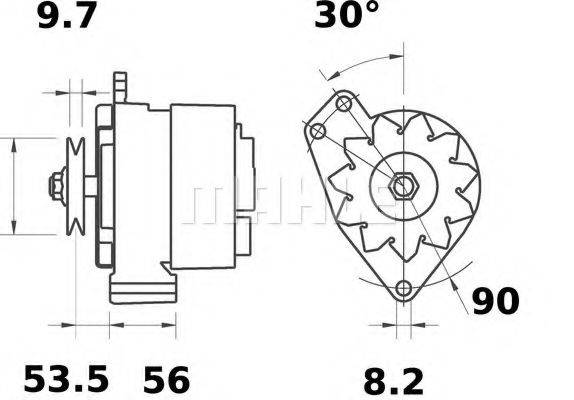 MAHLE ORIGINAL MG533 Генератор