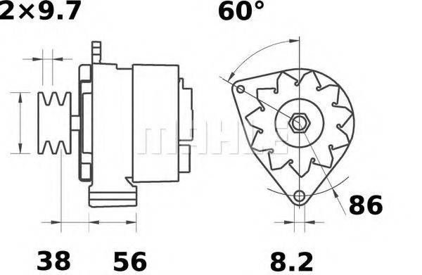 MAHLE ORIGINAL MG523 Генератор