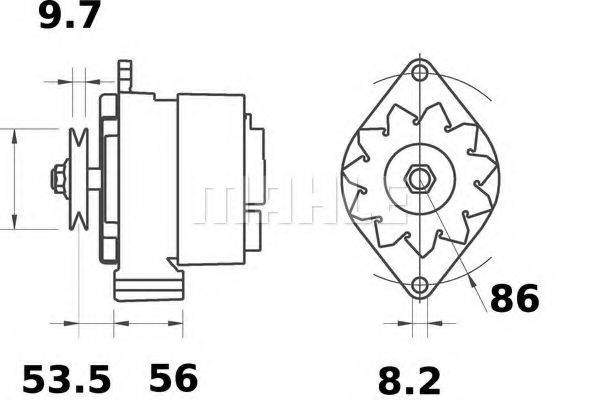 MAHLE ORIGINAL MG375 Генератор