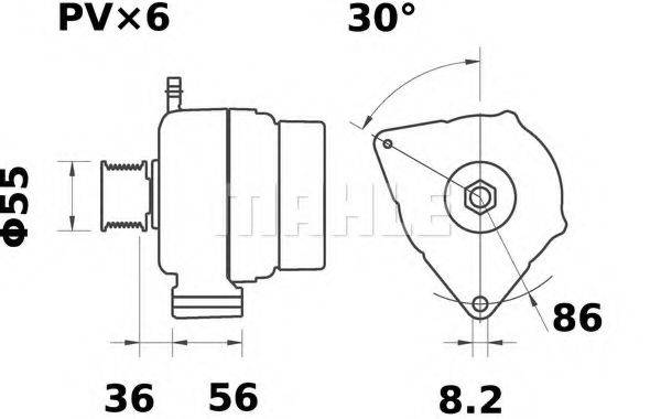 MAHLE ORIGINAL MG305 Генератор