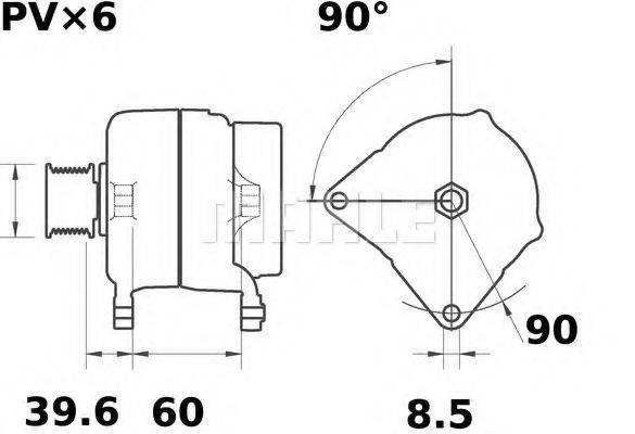 MAHLE ORIGINAL MG296 Генератор