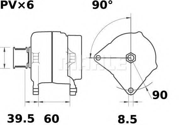 MAHLE ORIGINAL MG276 Генератор