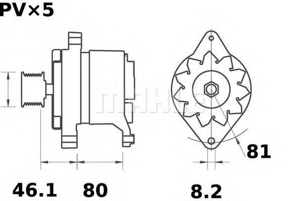 MAHLE ORIGINAL MG250 Генератор