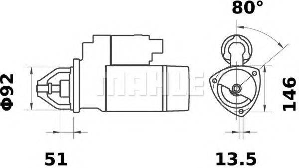 MAHLE ORIGINAL MS558 Стартер