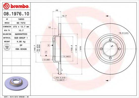 BRECO BS7072 гальмівний диск