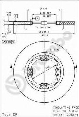 BRECO BS7085 гальмівний диск