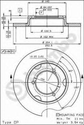 BRECO BS7106 гальмівний диск