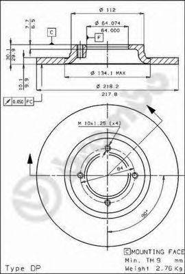 BRECO BS7203 гальмівний диск