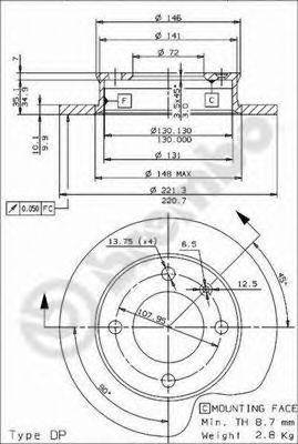 BRECO BS7207 гальмівний диск