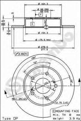 BRECO BS7593 гальмівний диск