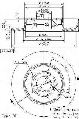 BRECO BS7635 гальмівний диск