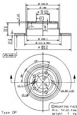 BRECO BS7639 гальмівний диск