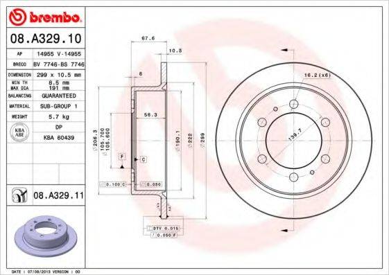 BRECO BS7746 гальмівний диск