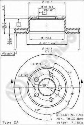 BRECO BS7826 гальмівний диск