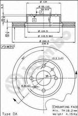 BRECO BS7888 гальмівний диск