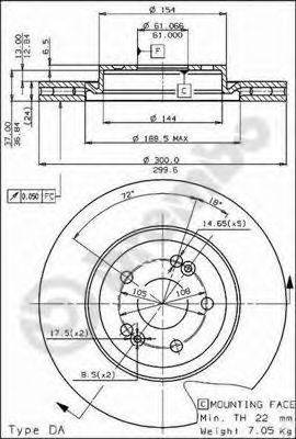 BRECO BS8018 гальмівний диск