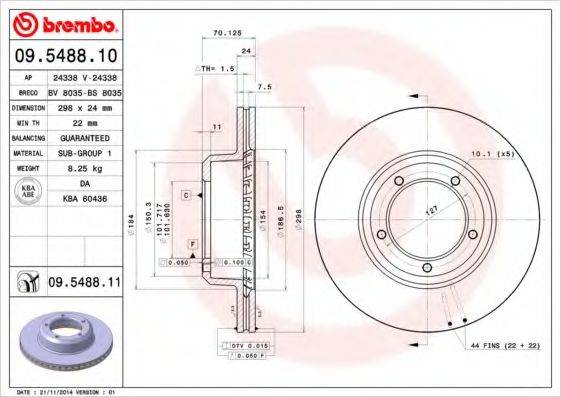 BRECO BS8035 гальмівний диск