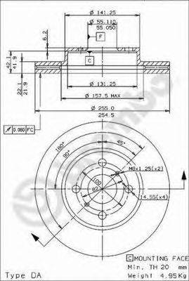 BRECO BS8125 гальмівний диск