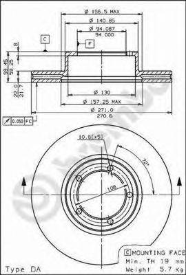 BRECO BS8127 гальмівний диск