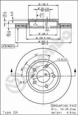 BRECO BS8213 гальмівний диск