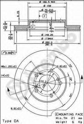 BRECO BS8238 гальмівний диск