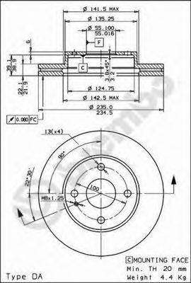 BRECO BS8258 гальмівний диск