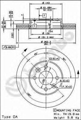 BRECO BS8374 гальмівний диск