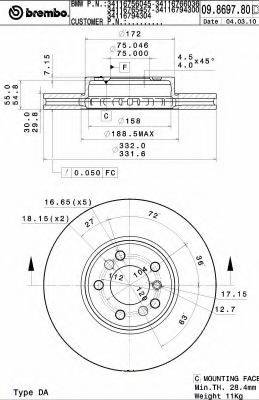 BRECO BS8501 гальмівний диск