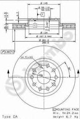 BRECO BS8542 гальмівний диск